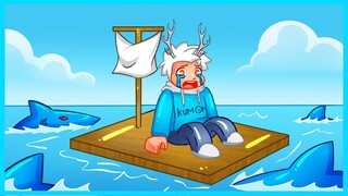 TERJEBAK DI ATAS KAPAL YANG PENUH HIU! BANYAK RINTANGAN NYA - Build A Boat Roblox