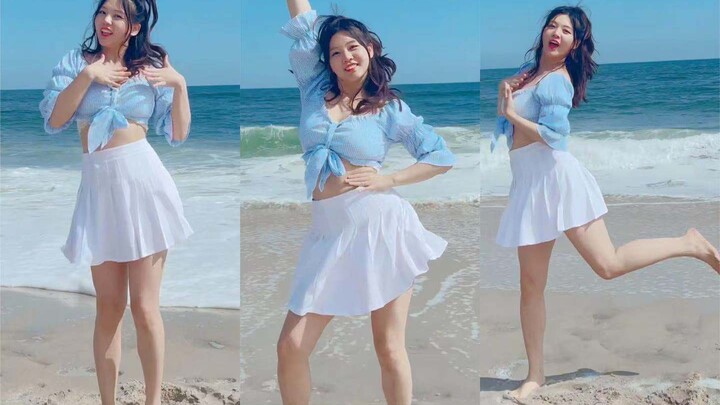 【Xiao Tangyuan】Pantai, ombak, sinar matahari, dan pasir—semuanya ada! Tarian ulang Dun Dun Dance