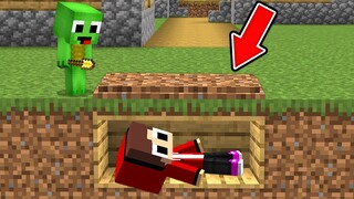 What if Baby Mikey Buried Baby JJ Alive in Minecraft (Maizen Mizen Mazien)