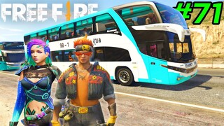 Free Fire ยอดนักซิ่ง ขับรถทัวร์2ชั้น ขึ้นภูเขา EP71 | GTA  V Mod