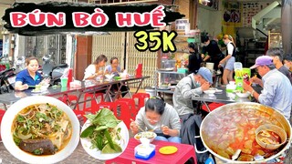 Choáng với tô BÚN BÒ HUẾ ngon rẻ chỉ 35K của Chị Trang (7 ngày 7 món) ở Sài Gòn I HiepVlog # 49