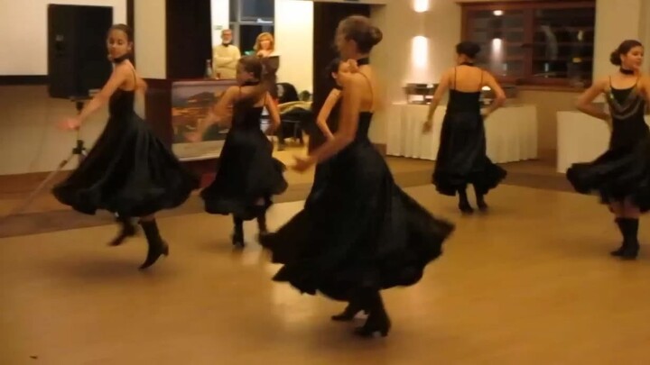 Hungarian girl dancing, Cancan