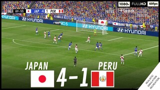 Japan vs Peru [4-1]  HIGHLIGHTS • Video Game Simulation & Recreation