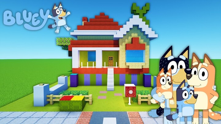 Minecraft Tutorial: How To Make Blueys House (The Heeler House) "Bluey"