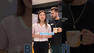 Calling my Boyfriend “Brother”👦🏻😂 #shorts #couple #prank