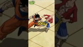 O DIA QUE LUFFY LUTA COM GOKU #shorts #onepiece #luffy #goku #mugiwara