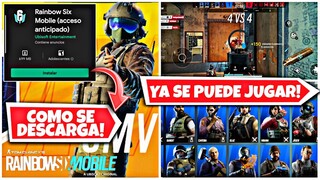 COMO DESCARGAR E INSTALAR RAINBOW SIX MOBILE! YA SE PUEDE JUGAR! PRIMER GAMEPLAY OFICIAL DEL JUEGO!