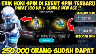 TRIK HOKI SPIN DAPAT 200 DIAMOND BERTURUT - TURUT DI EVENT DIAMOND DOOR NEW AGE TERBARU - Free Fire