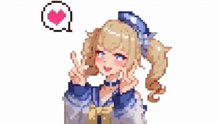 Barbara Pixel Shake ❤️ [AI Animation]