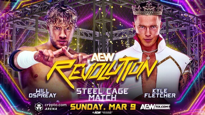 AEW Revolution 2025: Will Ospreay vs. Kyle Fletcher (Steel Cage Match)