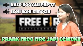 PRANK PAKE SUARA CEWE, AUTO NGAKAK AUTO SANG3 - PRANK FREE FIRE INDONESIA FUNNY MOMENT