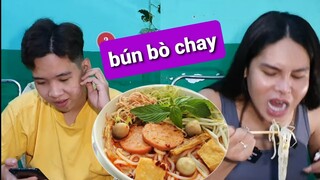 DIVA Cát Thy vừa review bún bò chay vừa cà khịa trai đẹp