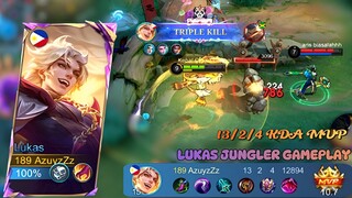 Lukas Jungler Gameplay | 13/2/4 KDA MVP!!! Lukas Jungler | How To Play Lukas ??