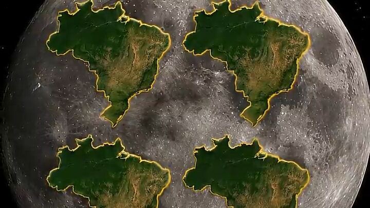 TAMANHO DA LUA COMPARADO COM O BRASIL