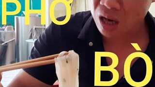 PHỞ BÒ GIA TRUYỀN NAM ĐỊNH.đi ăn sáng phở bò và uống bia Hà Nội rất ngon.Biển Nguyễn ngọc.