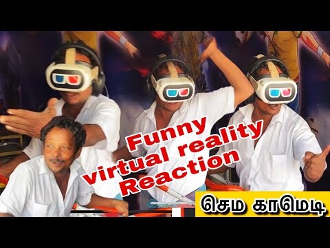 Funny virtual reality game reaction🤣 VR WORLD | Velankanni | Karaikal #vrworld #funnyvideo #gaming