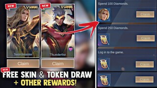 NEW! CLAIM NOW YOUR FREE DAWNING STARS SKIN AND TOKEN DRAW + REWARDS! FREE! | MOBILE LEGENDS 2023