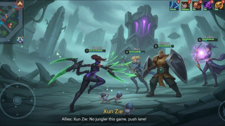 Pesona Hanabi Auto Pick Bikin Tim Tanpa Jungler Malah Musuh Kena Mental 🤬🗿