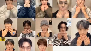 【seventeen】十三个人整整齐齐的chu手势舞挑战终于来啦～太可爱了大家