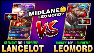 Midlane Leomord Gonna Work? Germany Top 1 Supreme Lancelot vs. Turkey Top 1 Supreme Leomord ~ MLBB