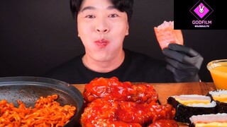 Mukbang gà cay to khổng lồ phần 1 #anngon