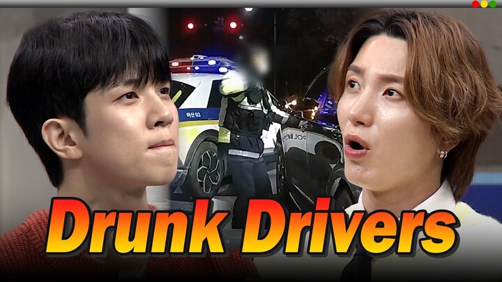 LEETEUK & YOO HWE SEUNG's Dashcam Reaction : Compilation of drunk driving & Pretending not to know🤬