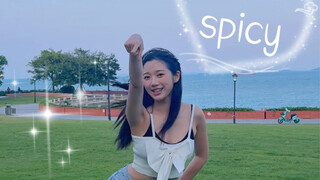【aespa夏日曲spicy】海边翻跳