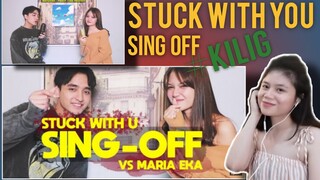 SING-OFF (Stuck With U - Ariana Grande & Justin Bieber) I REZA DARMAWANGSA & MARIA EKA I REACTION