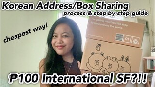 KOREAN ADDRESS RENTAL / BOX SHARING PROCESS | CHEAPEST WAY to Buy & Ship from Korea to Philippines !