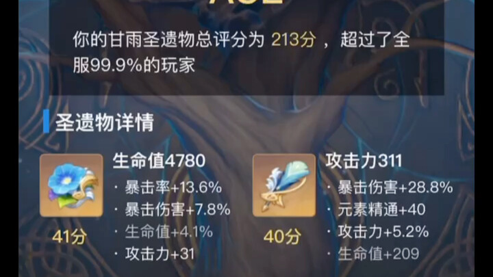As soon as Ganyu was released, her artifact set already met the average standard—let’s commemorate t