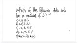 Which of the following data sets has a median of 3?