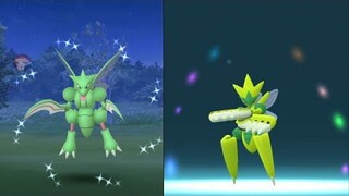 Shiny Scyther Mega Evolve into Scizor! Bug out event.