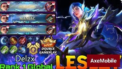 SAVAGE & MANIAC! Deadly Sniper Lesley Double Gameplay- Top 1 Global Lesly by Delzx- Mobile Legend