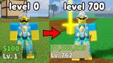 Starting Over As A Noob And Reached Level 700! - Blox Fruits Roblox