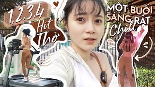 Vlog#101 MỘT BUỔI SÁNG MÌNH THƯỜNG LÀM GÌ??? TẬP THỂ DỤC BUỔI SÁNG CÙNG GÀ TÂY TÂY