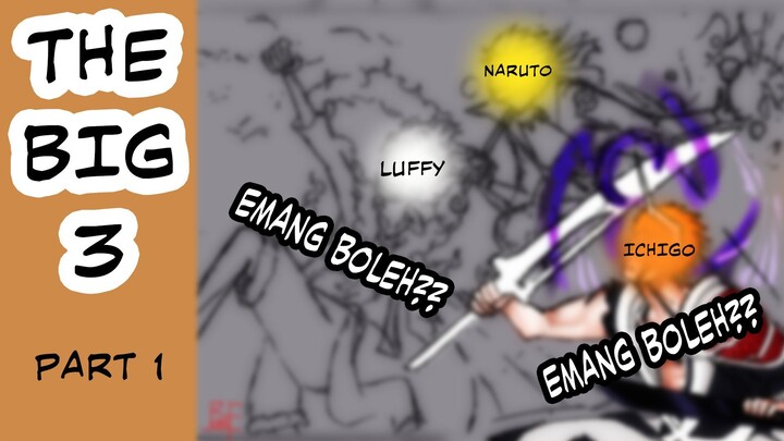 Emang boleh se crossover ini? Big 3, Luffy x Naruto x Ichigo part1 - jumpforce coloring timelapse