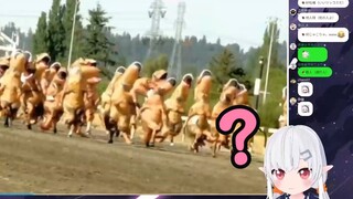 辣妹萝莉看霸王龙赛跑，这是什么神金比赛？