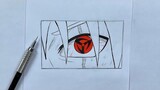 Easy anime drawing | how to draw kakashi’s eye step-by-step