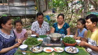 Cháo Cá Lóc Đồng Rau Đắng Đất Ăn Ngoài Vườn Sau Những Ngày Mưa Bão| TKQ & Family T615