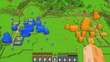 I look this WATER VILLAGE vs LAVA VILLAGE Battle in My Minecraft World !!! New Villager House !
