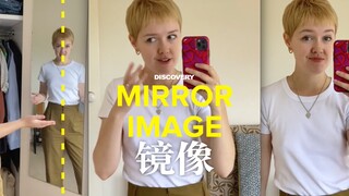 Ternyata cermin itu membalikkan bagian depan dan belakangku⁉️