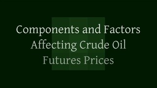 What are the components and factors that affect crude oil futures prices?