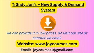 Tr3ndy Jon’s – New Supply & Demand System