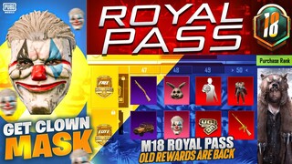 M18 Royal Pass Redeem Rewards | Get Clown Mask | Get Season 2 And Season 3Rewards | PUBG Mobile