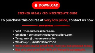 Stephen Grealy CRO Intermediate Guide