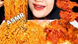 ASMR MIE SAMYANG DAN AYAM CRISPY SUPER PEDAS || collab with @Monica ASMR ||ASMR INDONESIA