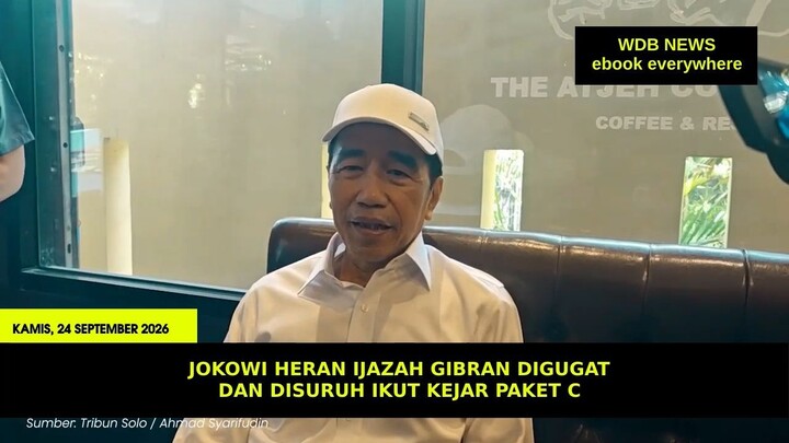 Jokowi Heran Ijazah Gibran Digugat dan Disuruh Ikut Kejar Paket C