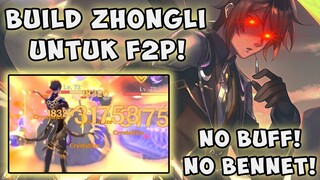 Zhongli Terlalu Kuat Pake Build Ini! F2P Build! | Genshin Impact Indonesia