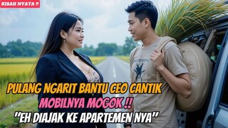 🔴 Kisah Nyata‼️Tukang Ngarit Beruntung Setelah Bantu CEO Cantik Mobilnya Mogok‼️