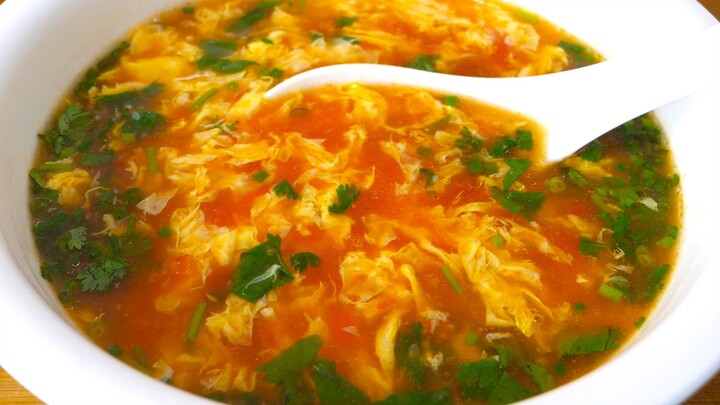 Sup Telur Tomat, Tips Agar Telurnya Lebih Indah Dan Nikmat
